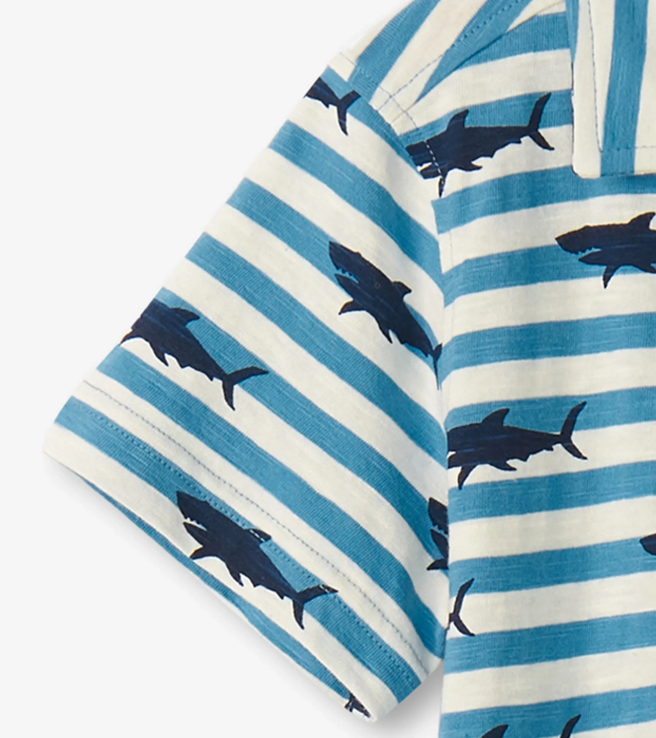 Sale Hatley Boys Shark Stripes Jersey Button Down