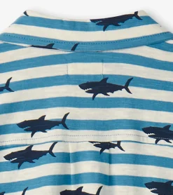 Sale Hatley Boys Shark Stripes Jersey Button Down