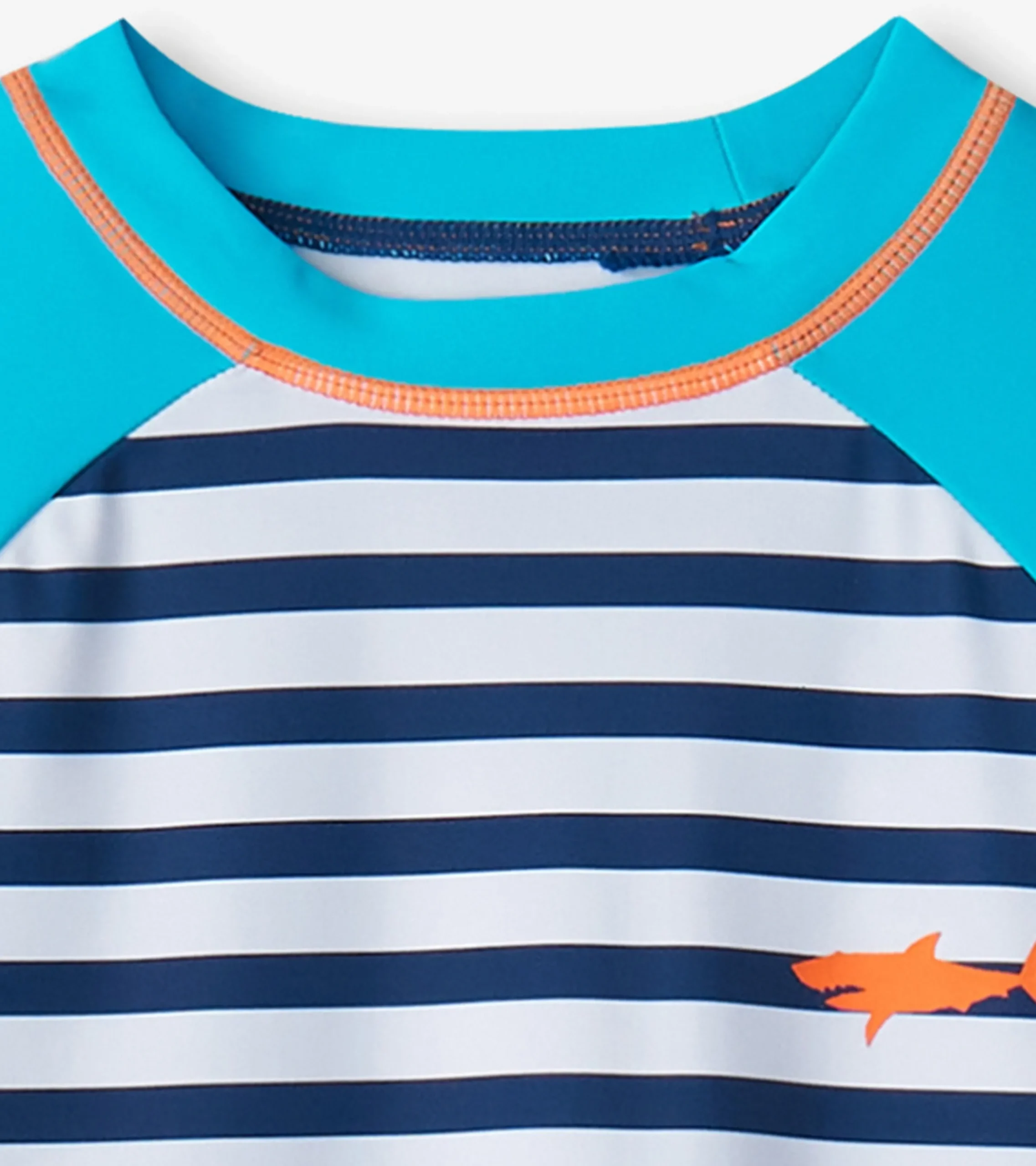 New Hatley Boys Shark Stripes Long Sleeve Rashguard