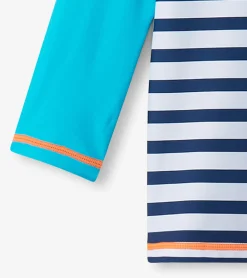 New Hatley Boys Shark Stripes Long Sleeve Rashguard