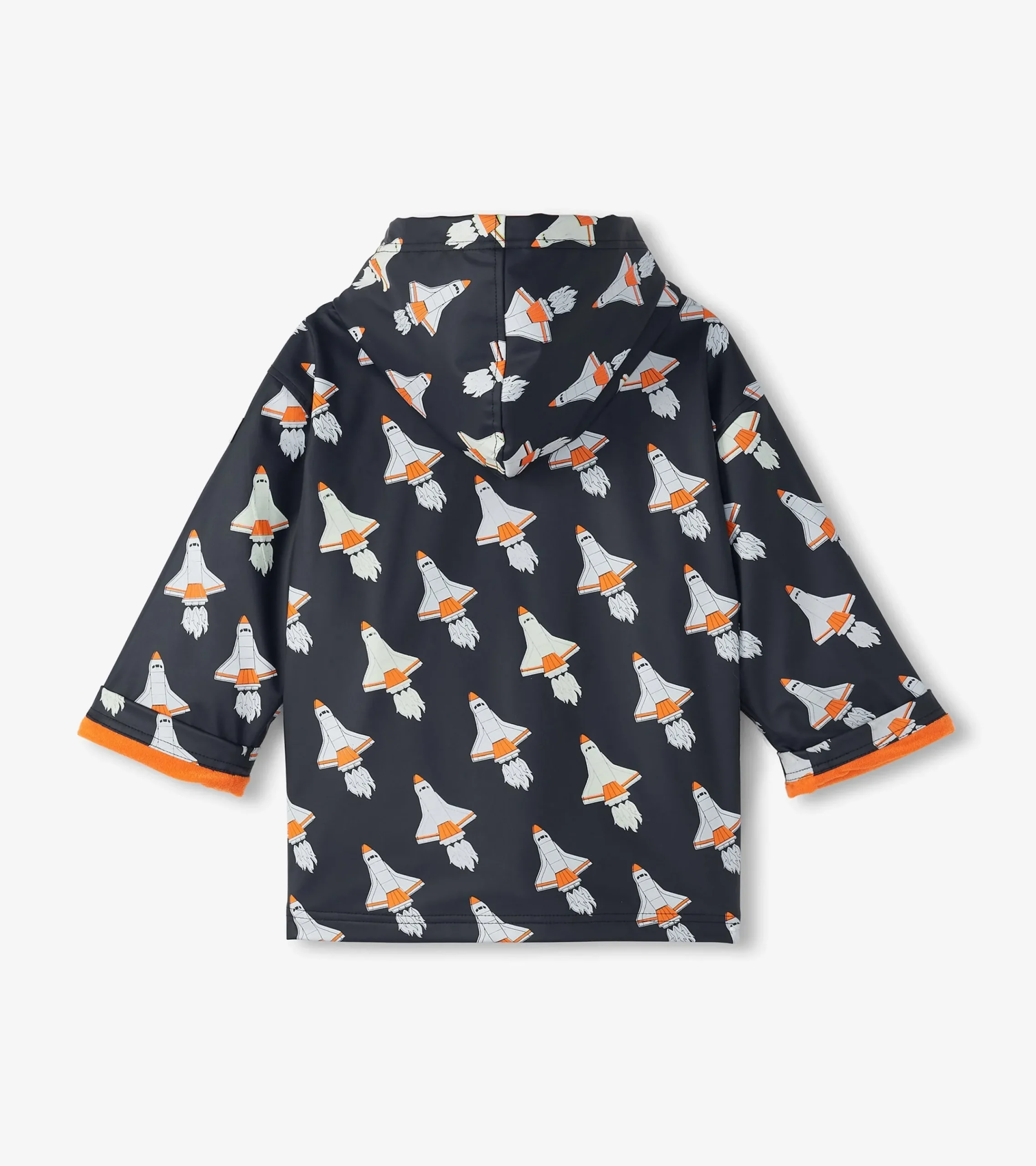 Hatley Boys Space Shuttles Colour Changing Zip-Up Rain Jacket