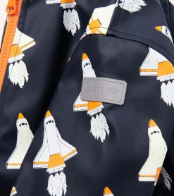 Hatley Boys Space Shuttles Colour Changing Zip-Up Rain Jacket