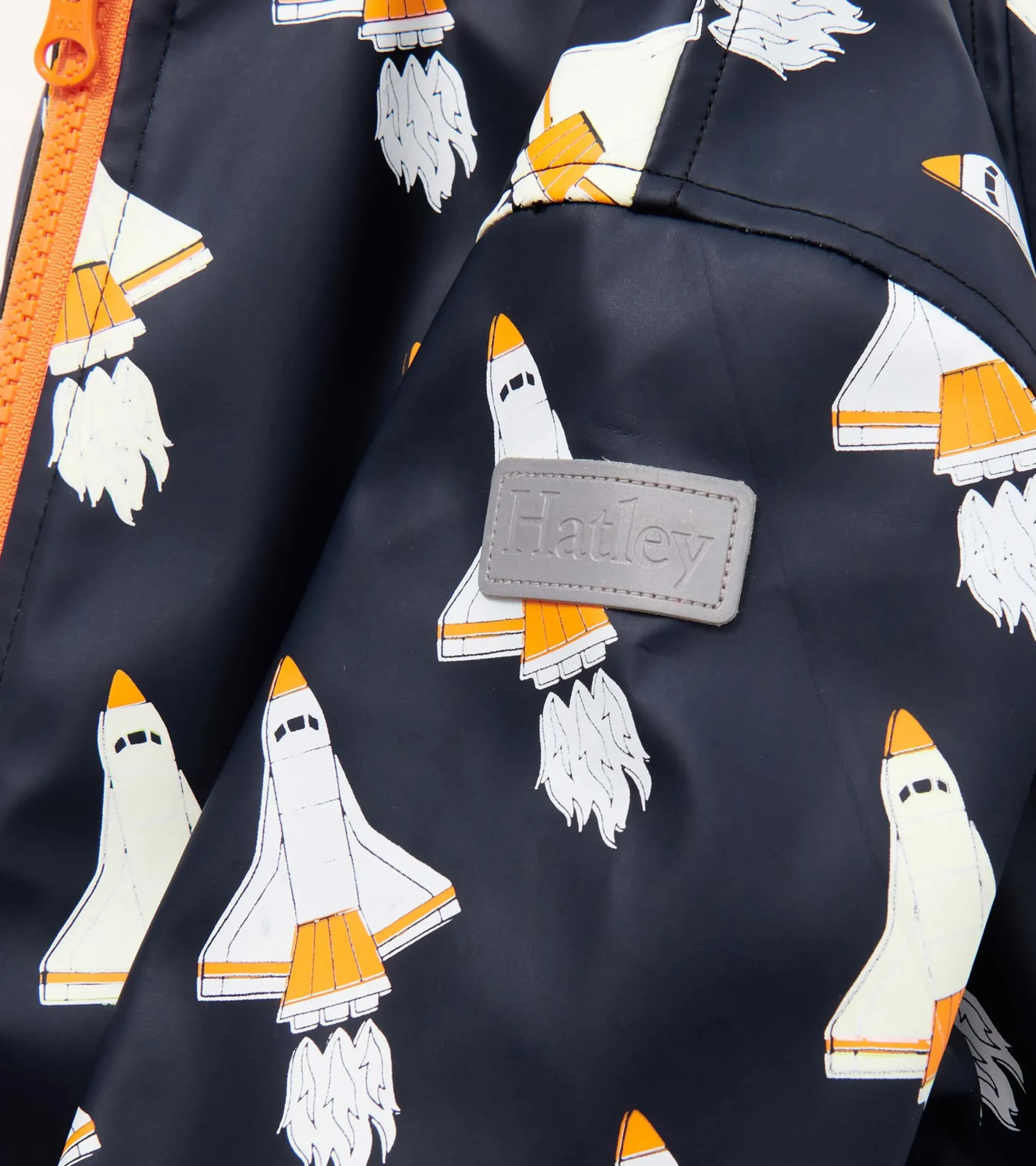 Hatley Boys Space Shuttles Colour Changing Zip-Up Rain Jacket