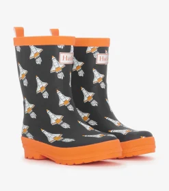Clearance Hatley Boys Space Shuttles Matte Rain Boots