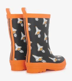 Clearance Hatley Boys Space Shuttles Matte Rain Boots