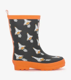 Clearance Hatley Boys Space Shuttles Matte Rain Boots