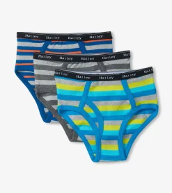 Sale Hatley Boys Stripes 3 Pack Classic Briefs