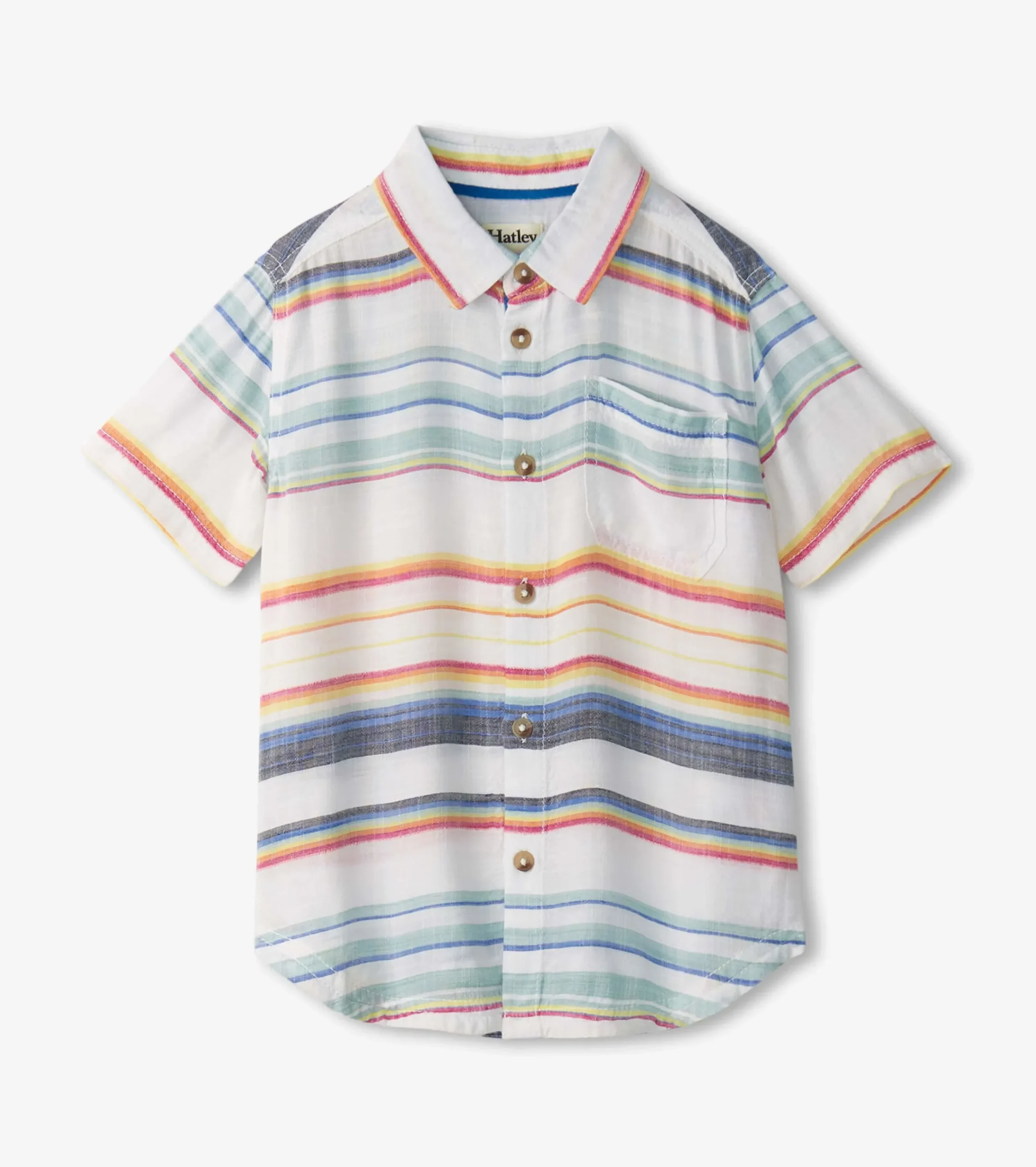 Online Hatley Boys Summer Stripe Short Sleeve Button Down