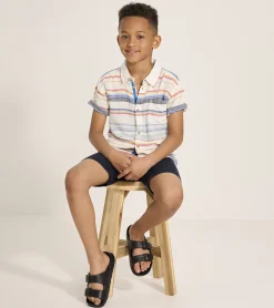 Online Hatley Boys Summer Stripe Short Sleeve Button Down