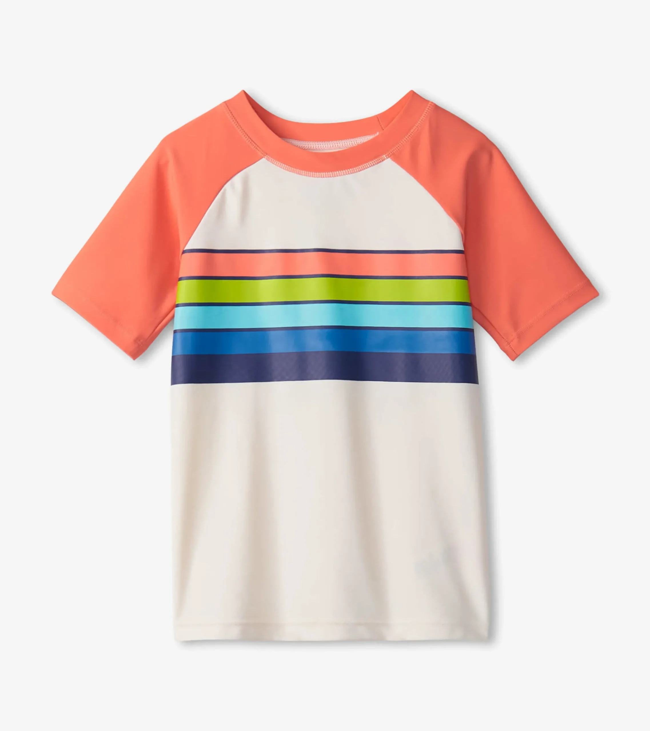 Clearance Hatley Boys Surfer Stripes Short Sleeve Rashguard