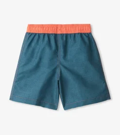Outlet Hatley Boys Textured Shark Swim Trunks