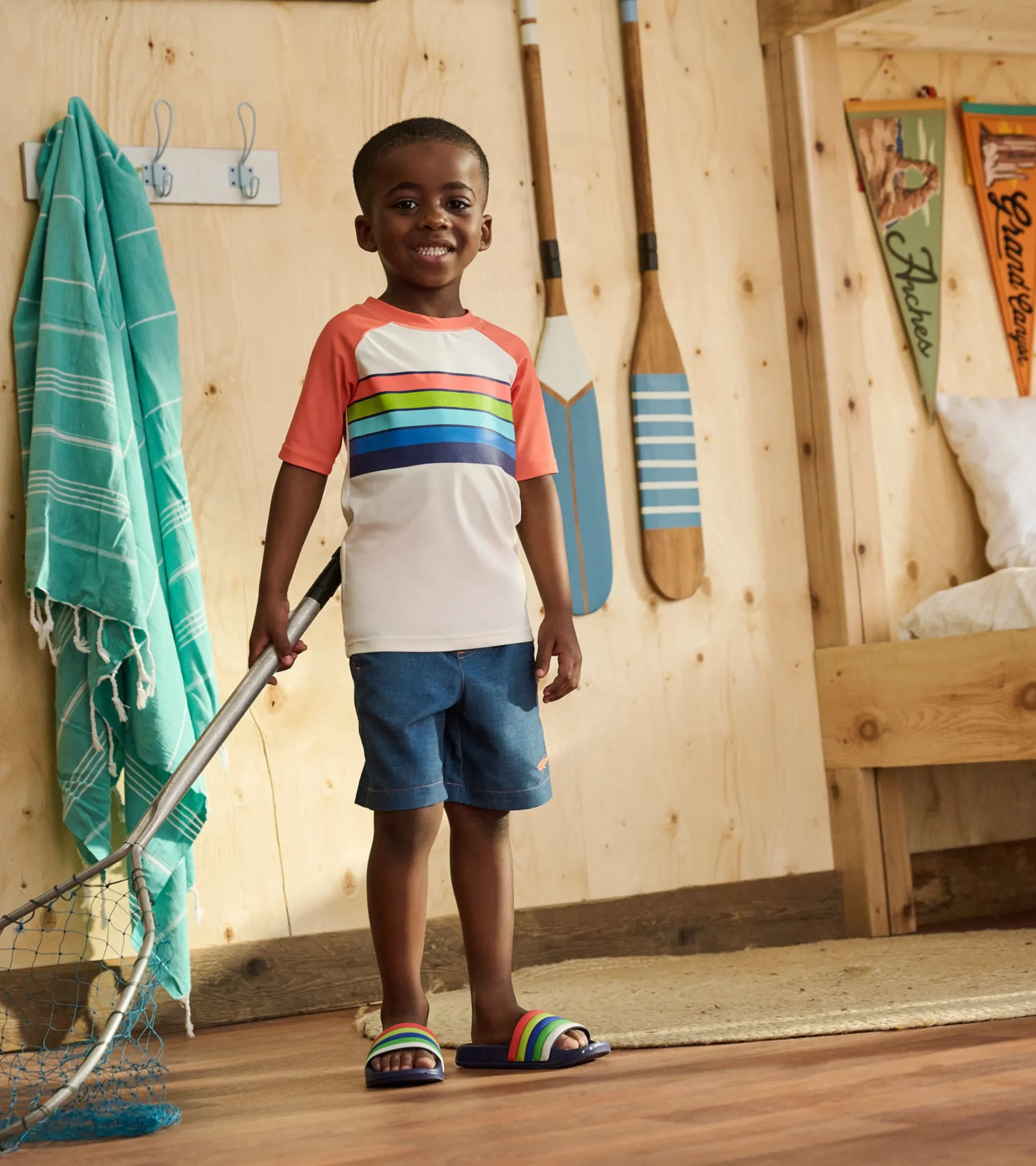 Outlet Hatley Boys Textured Shark Swim Trunks