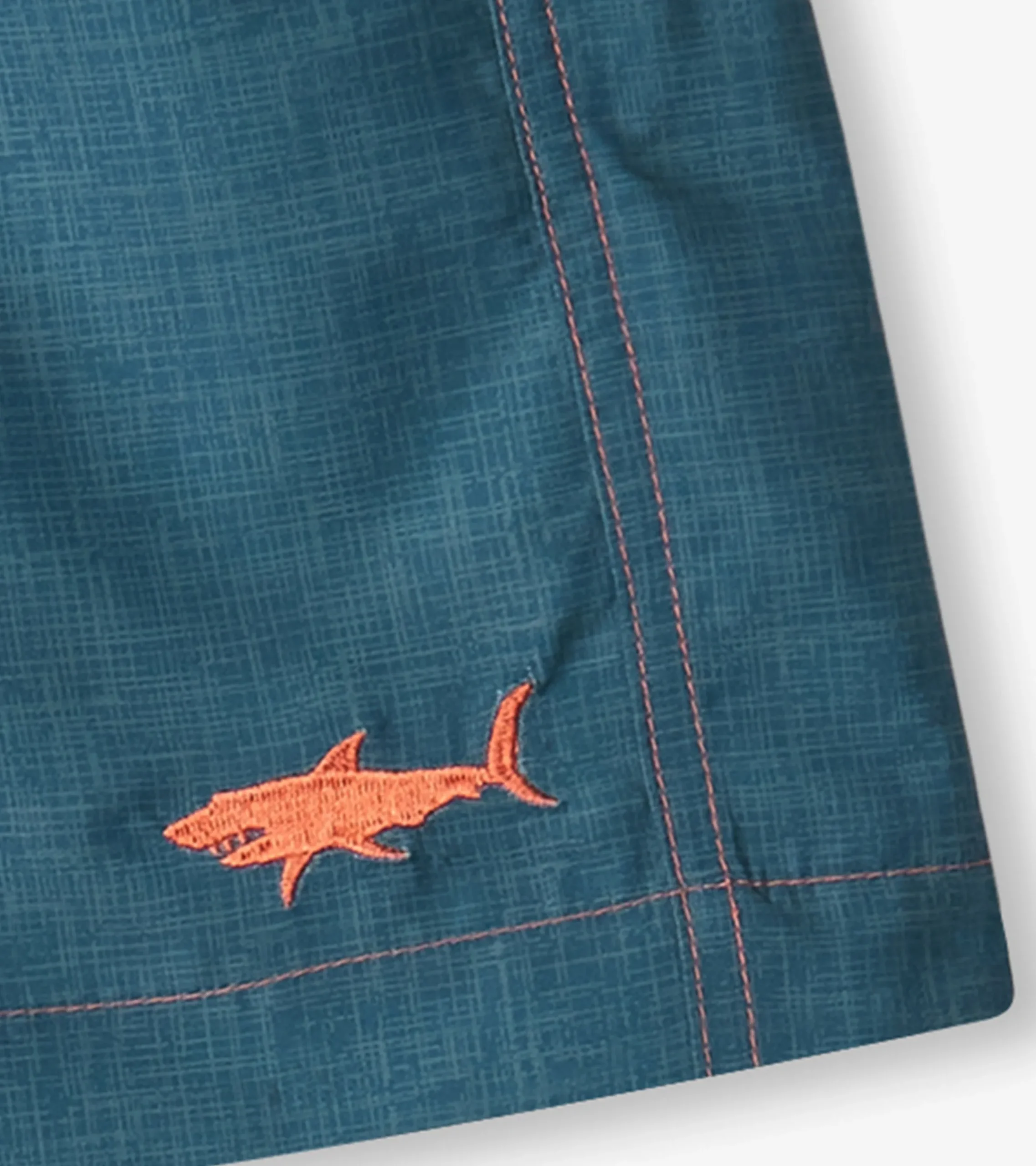 Outlet Hatley Boys Textured Shark Swim Trunks