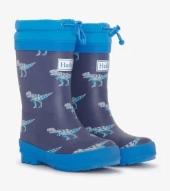 Outlet Hatley Boys T-Rex Attack Sherpa Lined Rain Boots