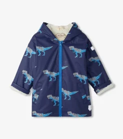 Online Hatley Boys T-Rex Attack Sherpa Lined Zip-Up Rain Jacket