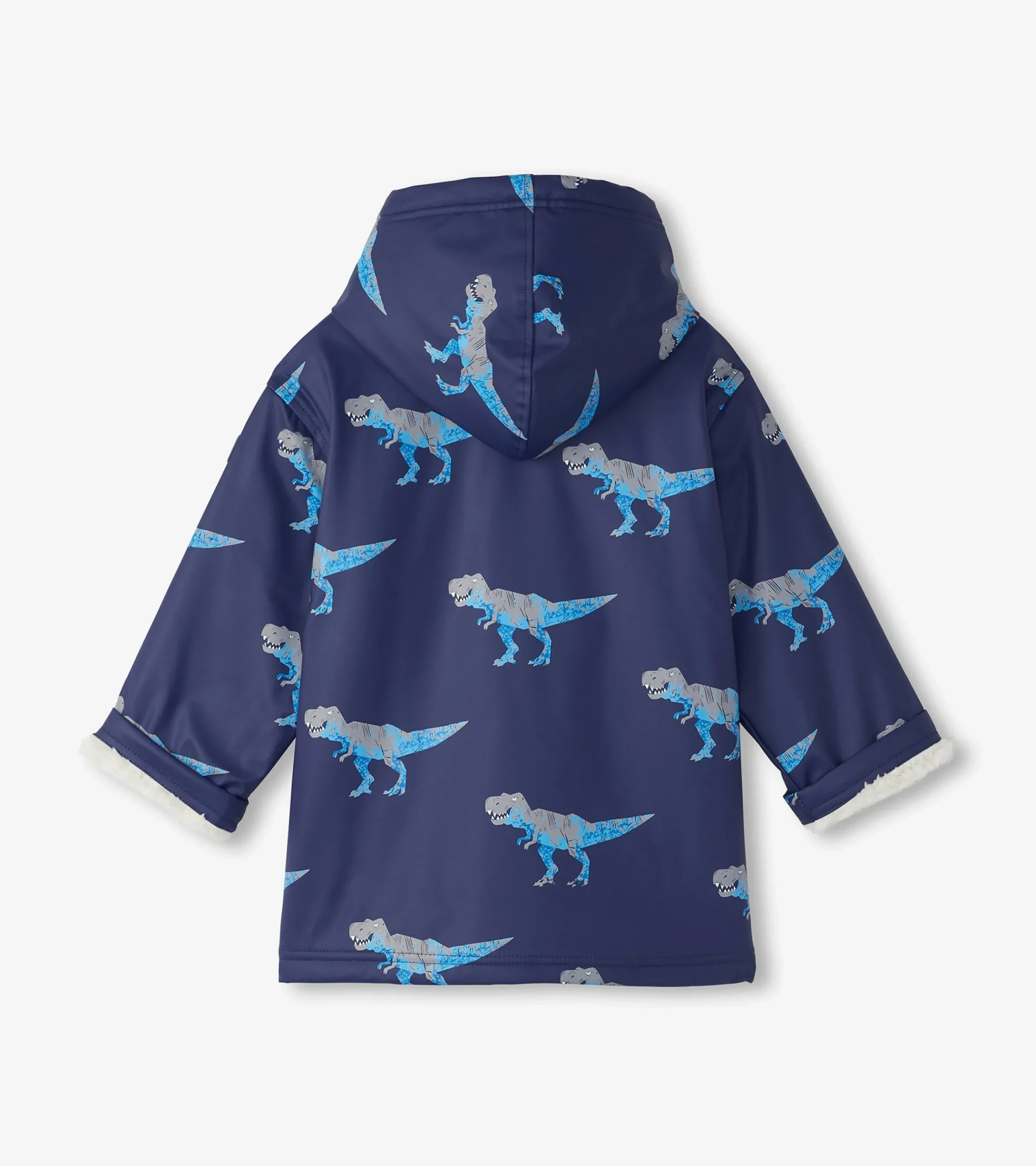 Online Hatley Boys T-Rex Attack Sherpa Lined Zip-Up Rain Jacket
