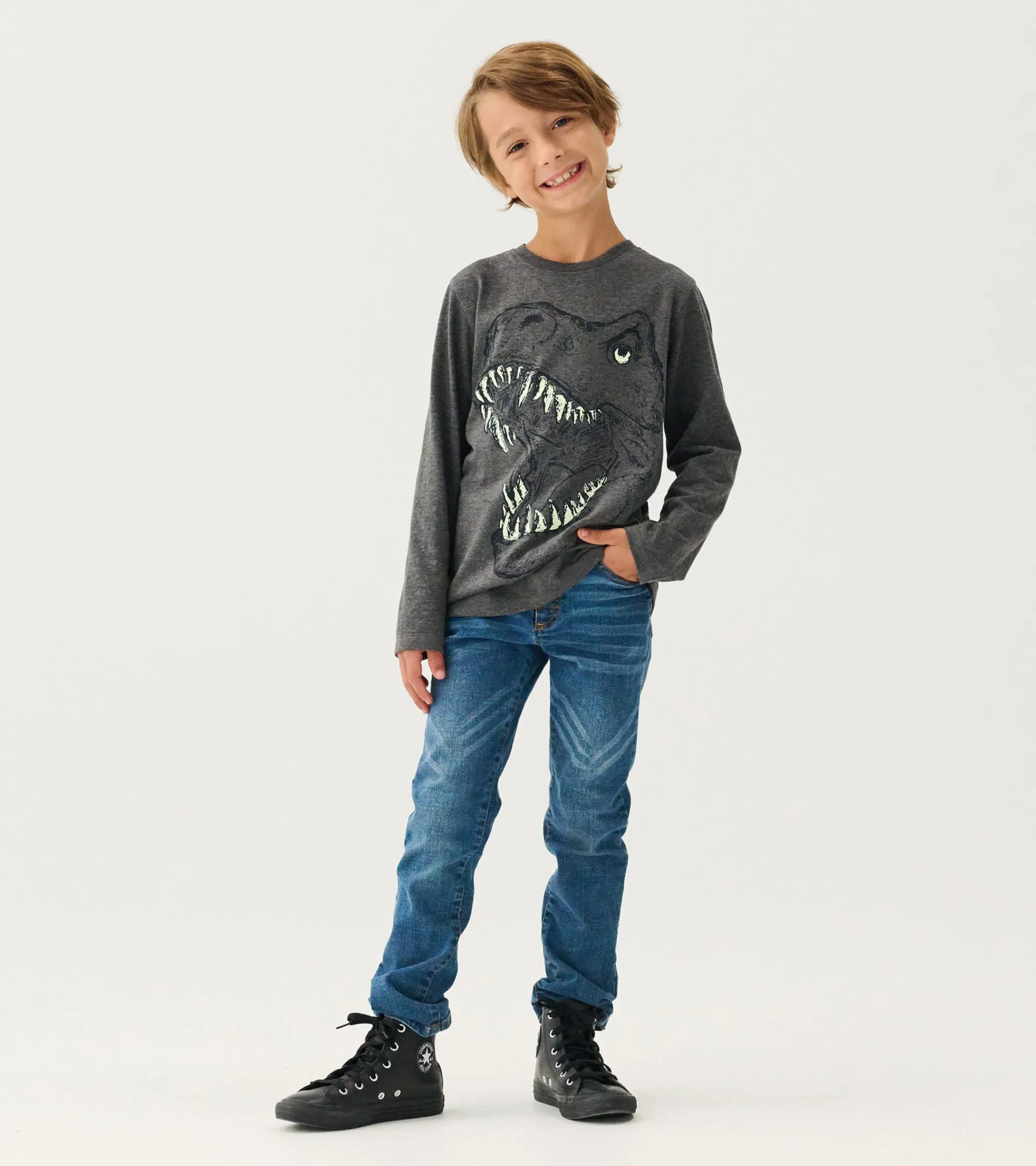 Best Hatley Boys T-Rex Glow in the Dark Long Sleeve T-Shirt