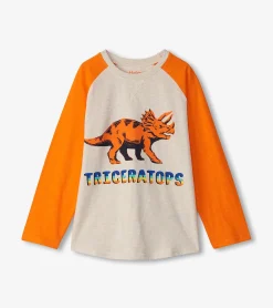 New Hatley Boys Triceratops Long Sleeve T-Shirt