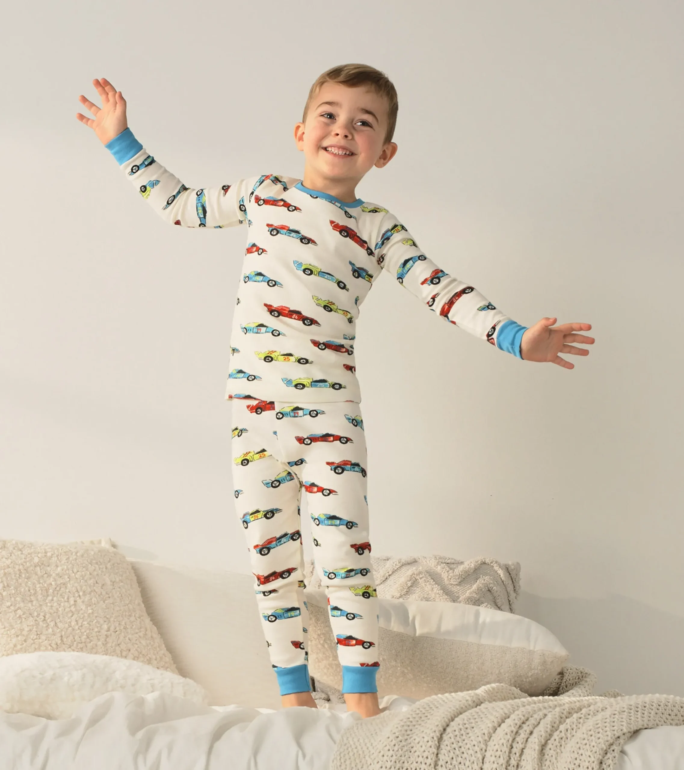 Discount Hatley Boys Water Colour Racecars Organic Cotton Pajama Set