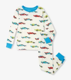 Discount Hatley Boys Water Colour Racecars Organic Cotton Pajama Set
