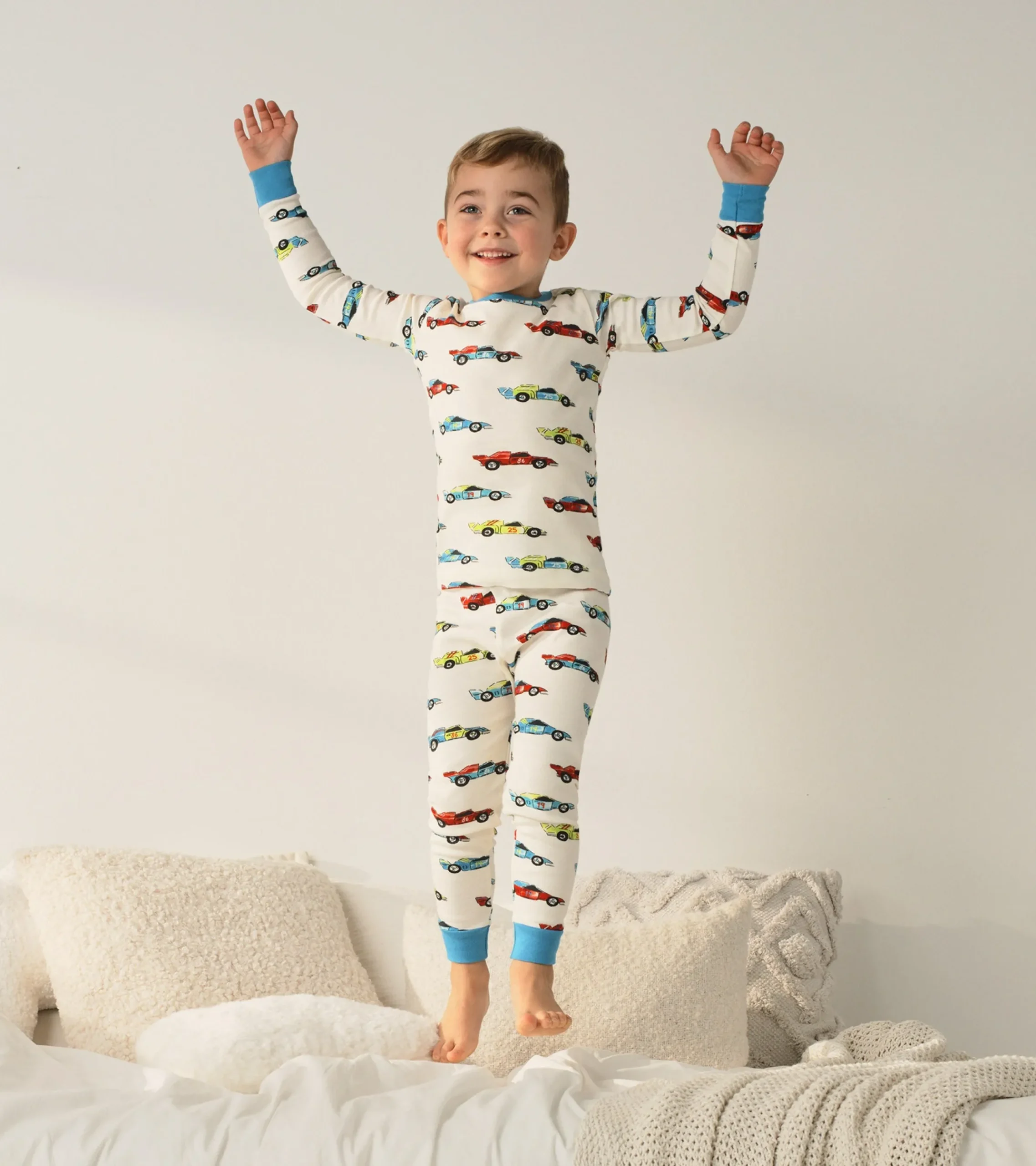 Discount Hatley Boys Water Colour Racecars Organic Cotton Pajama Set