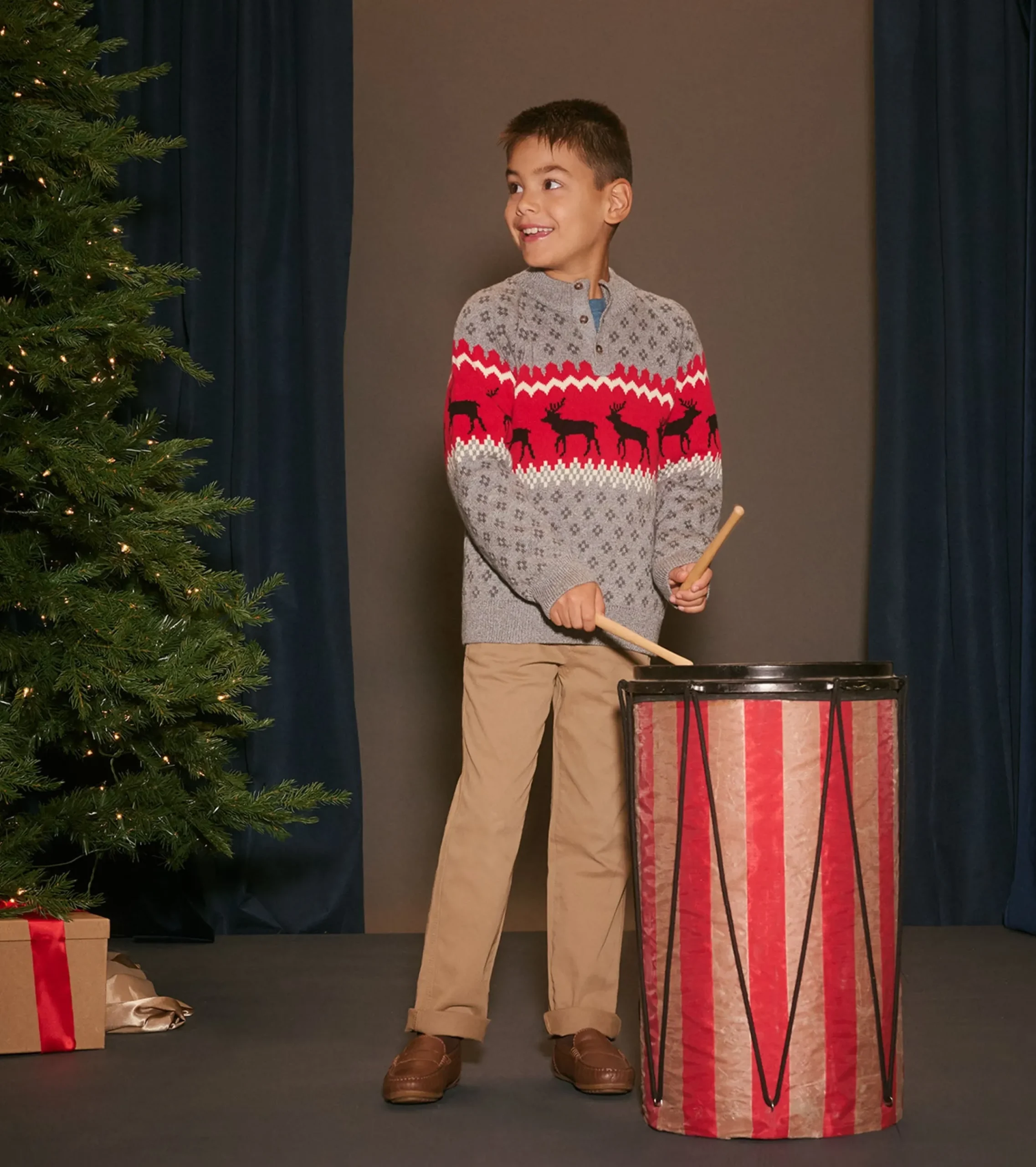 Discount Hatley Boys Winter Elks Mockneck Sweater