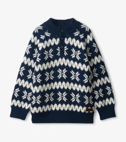 Outlet Hatley Boys Winter Knit Mock Neck Sweater