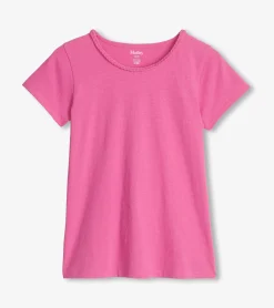 Online Hatley Braided Neck Tee - Phlox Pink