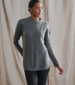 Hatley Cable Knit Tunic - Charcoal Heather