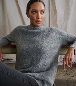 Hatley Cable Knit Tunic - Charcoal Heather