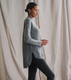 Hatley Cable Knit Tunic - Charcoal Heather