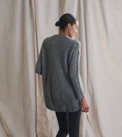 Hatley Cable Knit Tunic - Charcoal Heather
