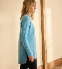 Best Hatley Cable Knit Tunic - Sky Blue