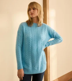 Best Hatley Cable Knit Tunic - Sky Blue
