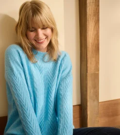 Best Hatley Cable Knit Tunic - Sky Blue