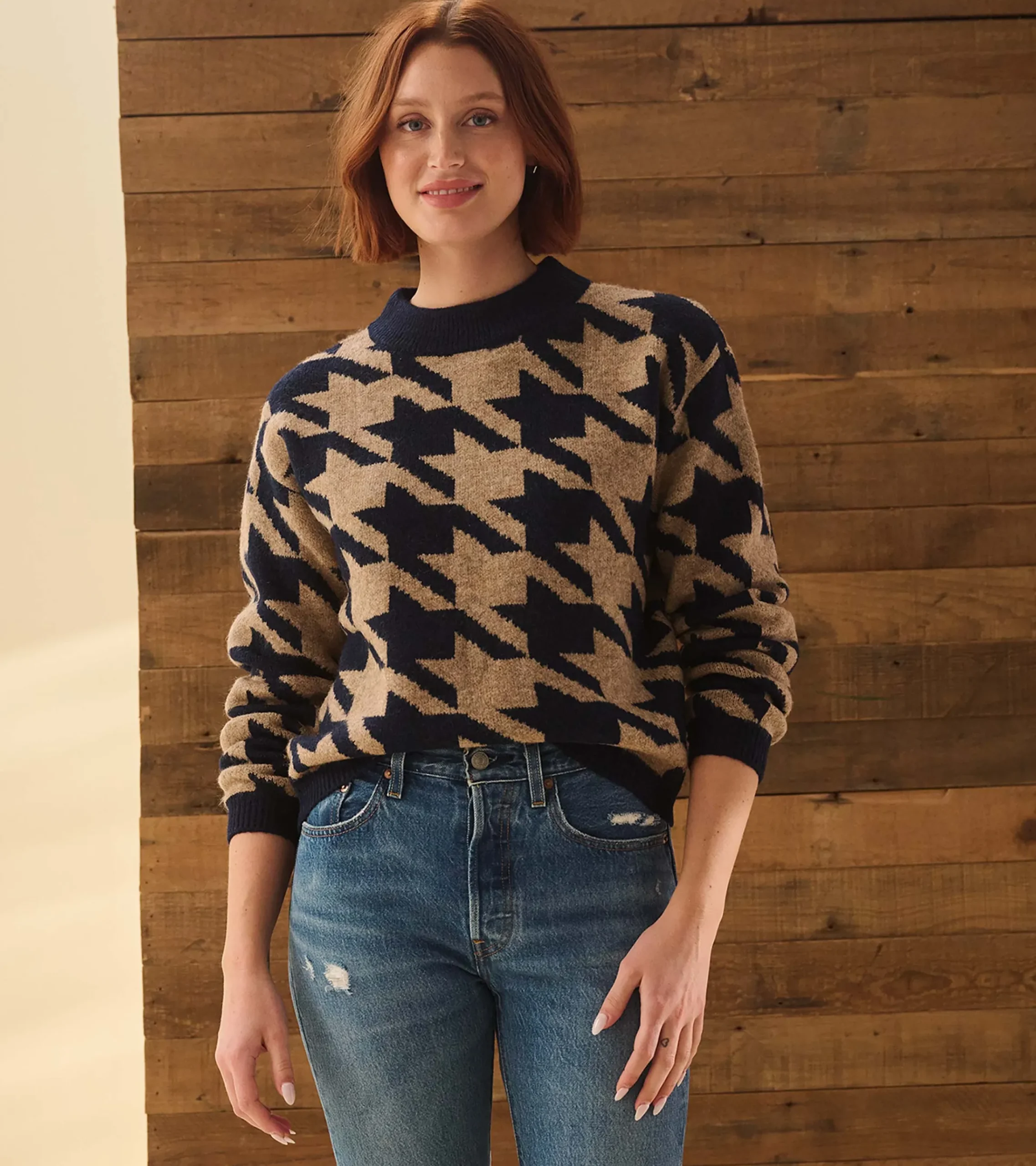 Online Hatley Carmi Pullover - Large Houndstooth