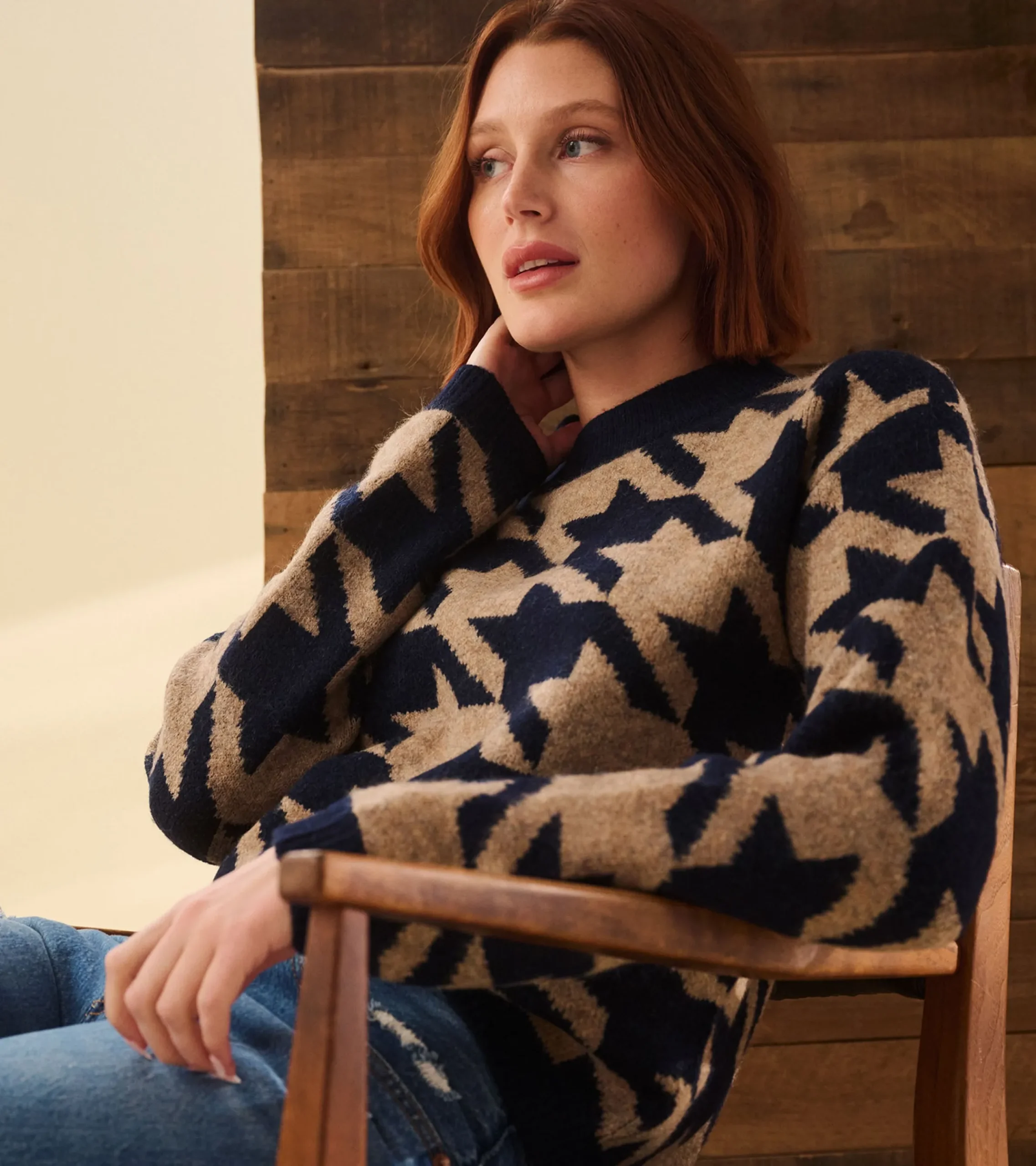 Online Hatley Carmi Pullover - Large Houndstooth