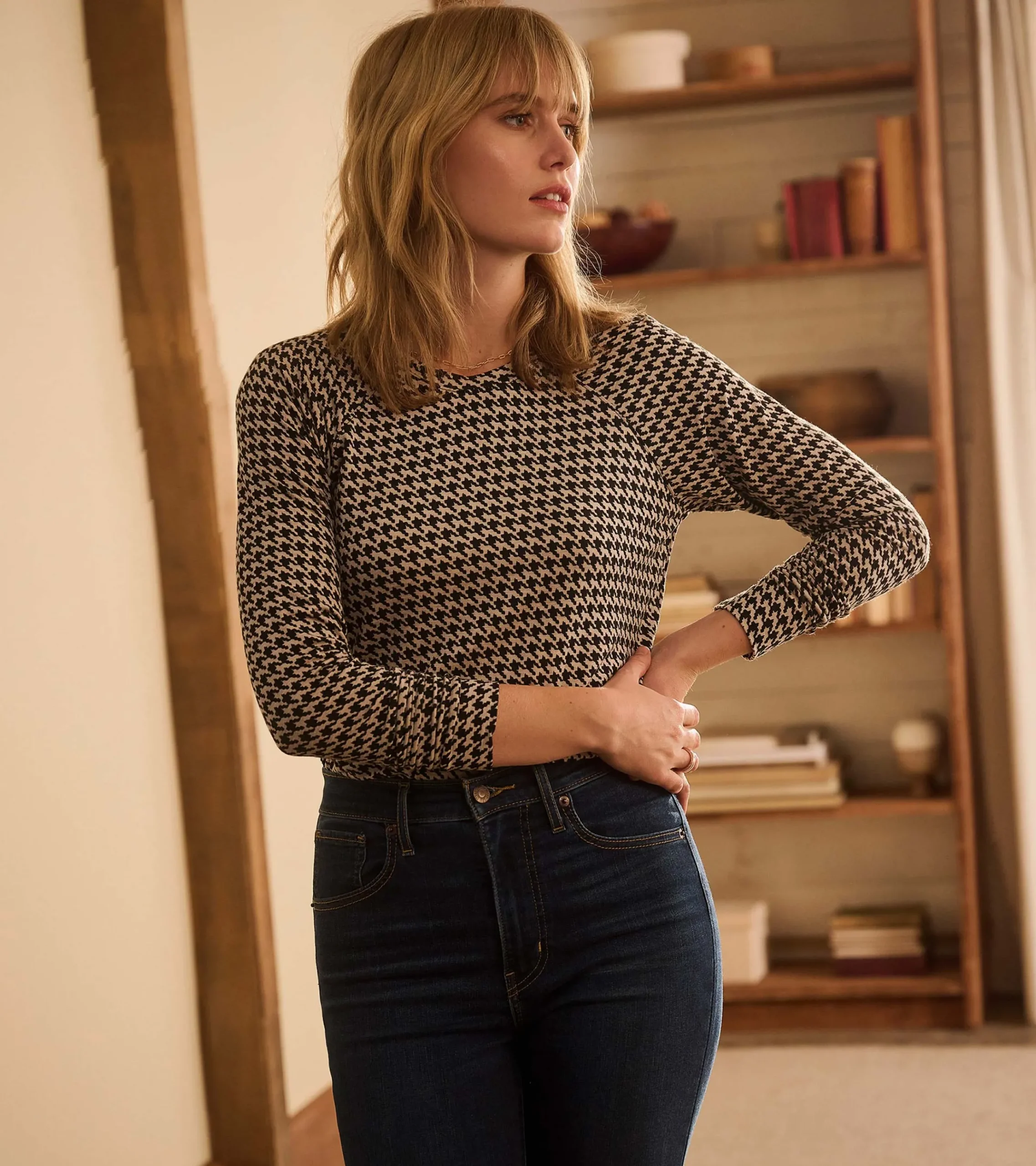 Hot Hatley Chantel Pullover - Houndstooth