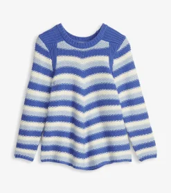 Discount Hatley Chevron Swing Sweater - Navy Blue