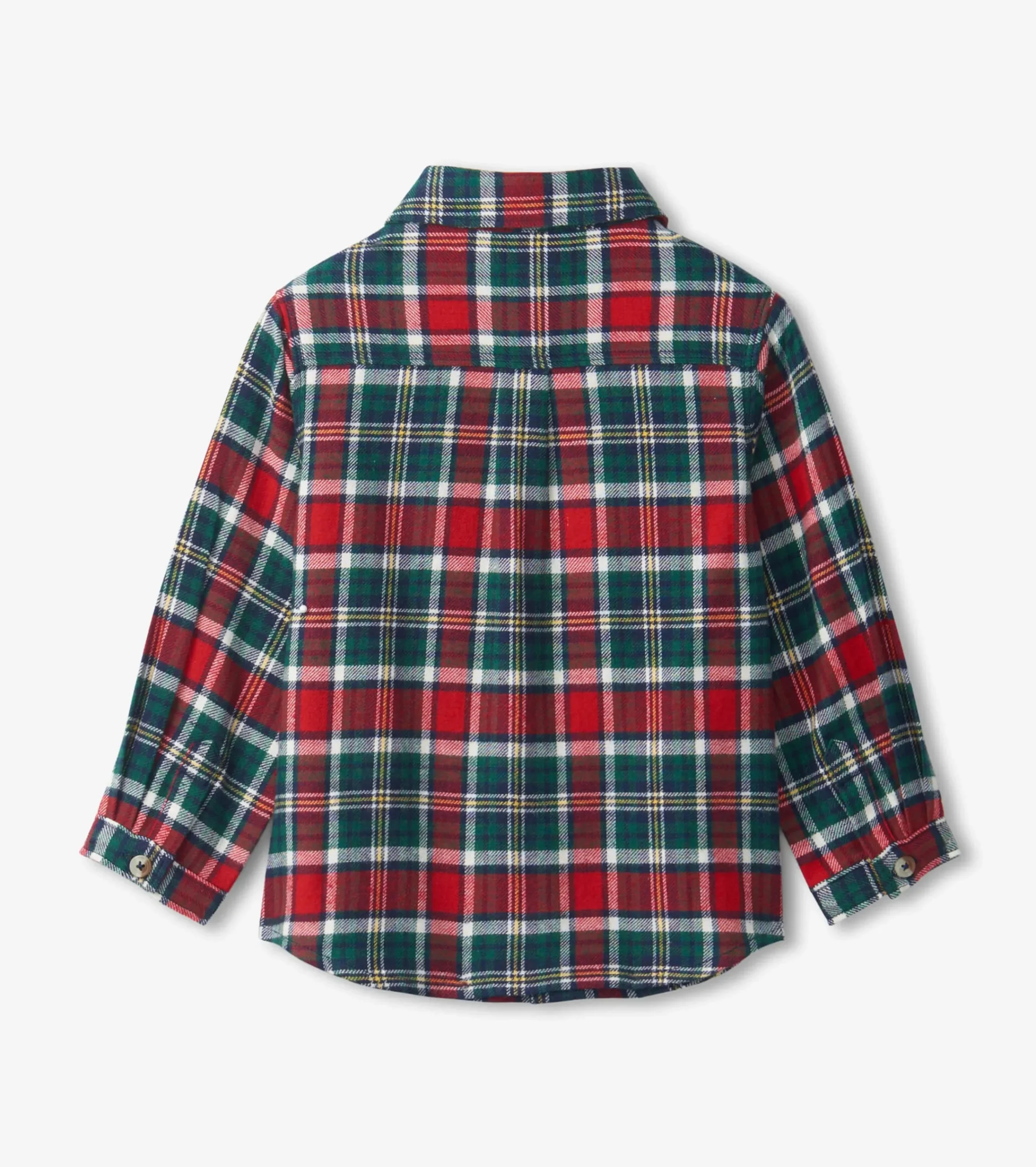 Outlet Hatley Christmas Plaid Toddler Button Down Shirt