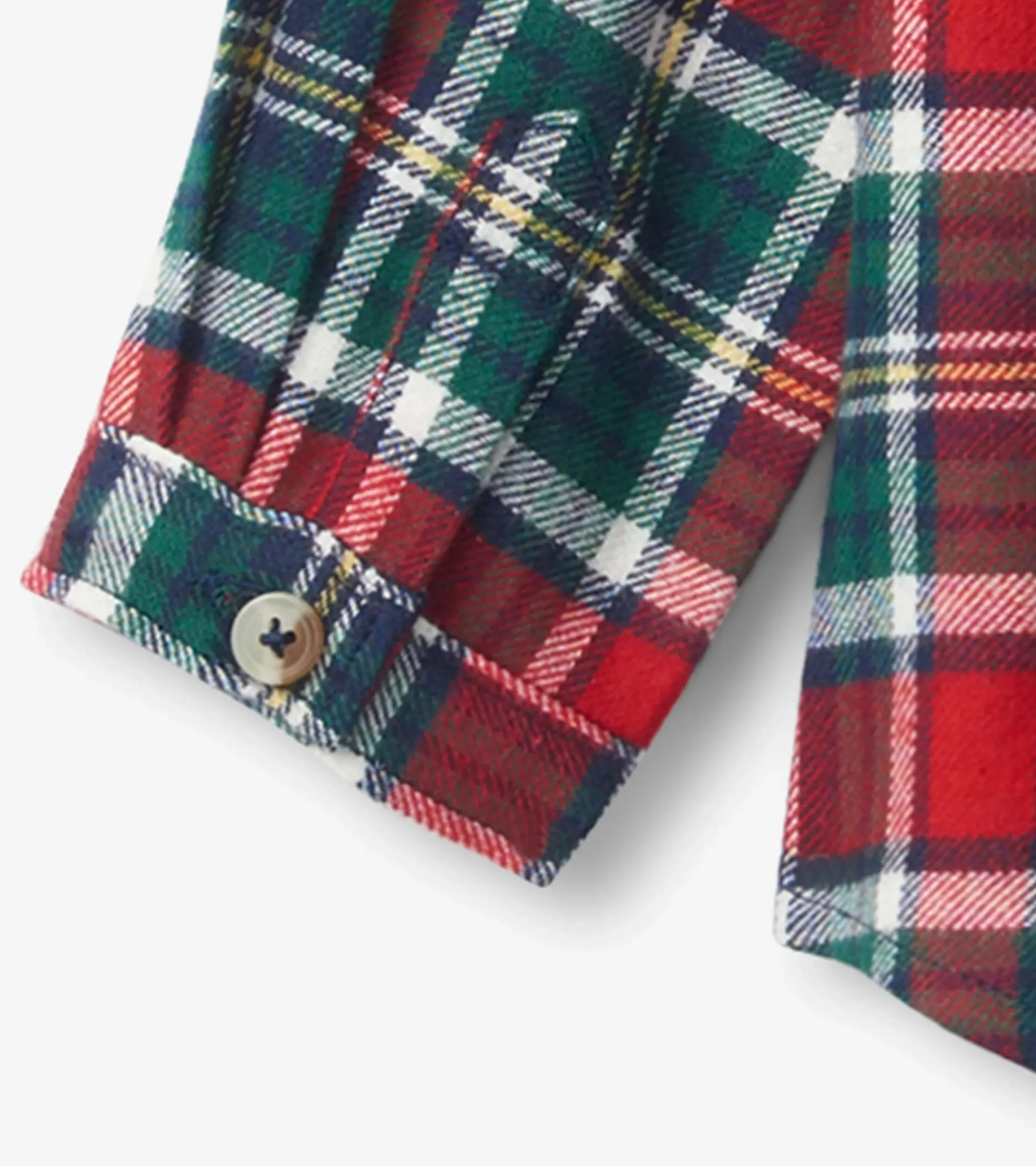 Outlet Hatley Christmas Plaid Toddler Button Down Shirt