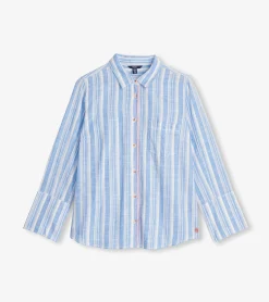 Online Hatley Cindy Blouse - Light Blue Stripes