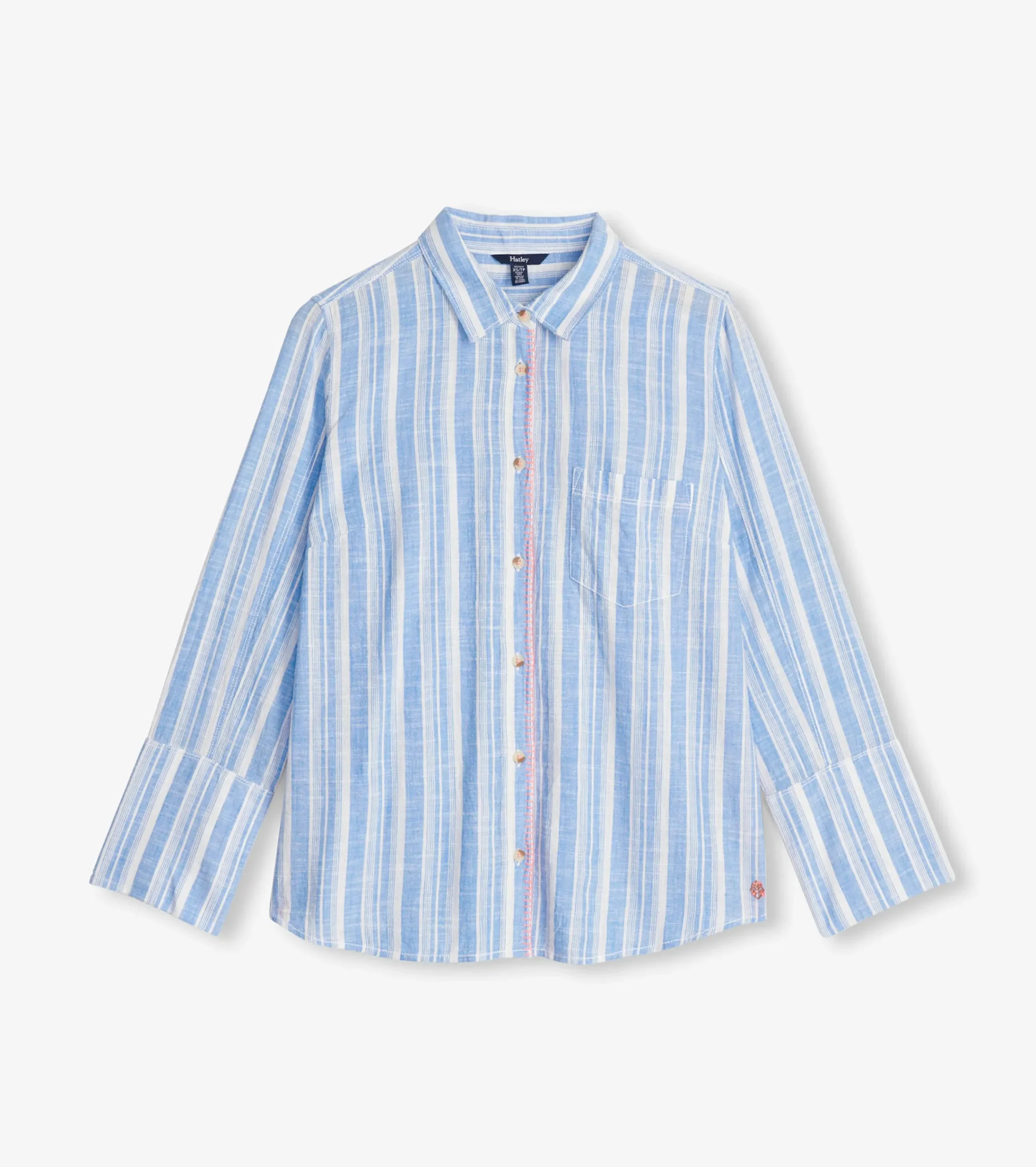 Online Hatley Cindy Blouse - Light Blue Stripes