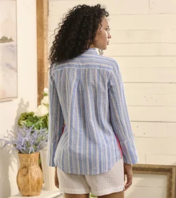 Online Hatley Cindy Blouse - Light Blue Stripes