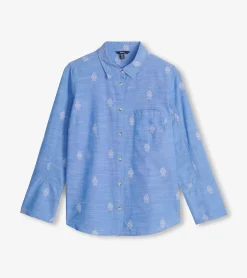 Sale Hatley Cindy Blouse - White Embroidered Flowers
