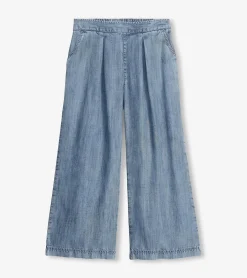 New Hatley Cropped Wide Leg Pants - Blue Acid Rinse