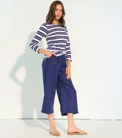 Discount Hatley Cropped Wide Leg Pants - Navy