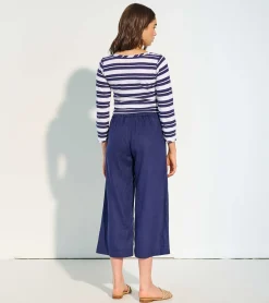 Discount Hatley Cropped Wide Leg Pants - Navy