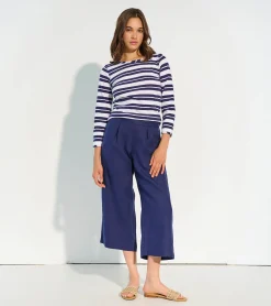 Discount Hatley Cropped Wide Leg Pants - Navy