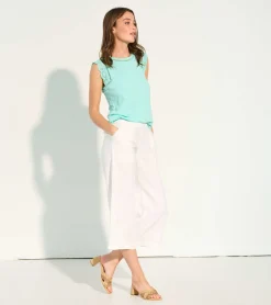 Best Hatley Cropped Wide Leg Pants - White